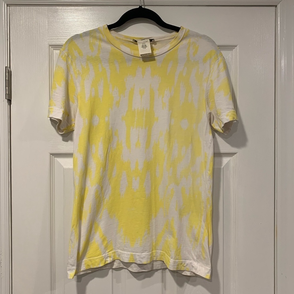 Pierre Balmain Yellow Graphic Crewneck Short Sleeve T-shirt